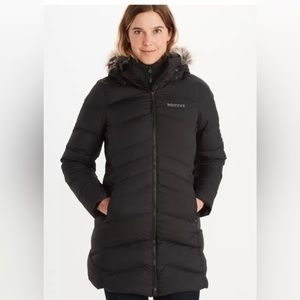 MARMOT Women's Montreal Mid-Thigh Length Down Puffer Coat, Black, X-Small